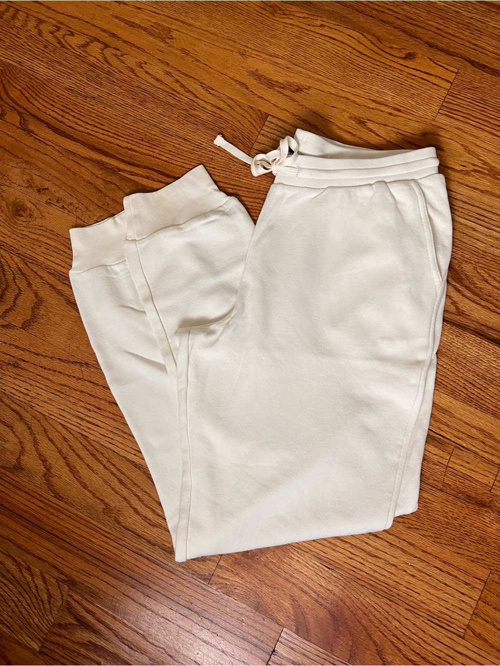 J. Crew Terry Cream Drawstring Jogger Pants NWT